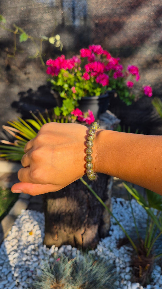 Bracelet en Jaspe Sang de Dragon 8mm