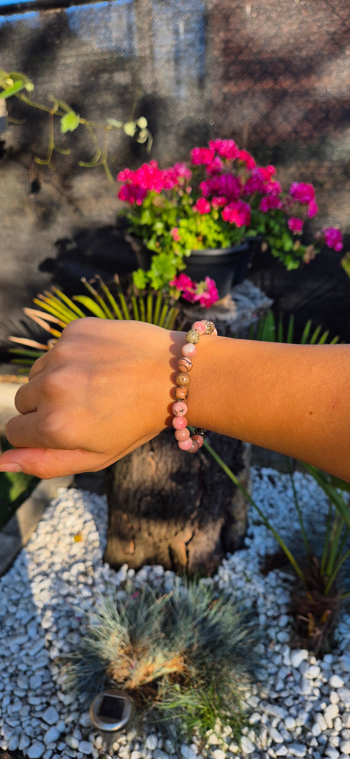 Rhodoniet Armband 8mm – Hartenergie & Emotionele Balans