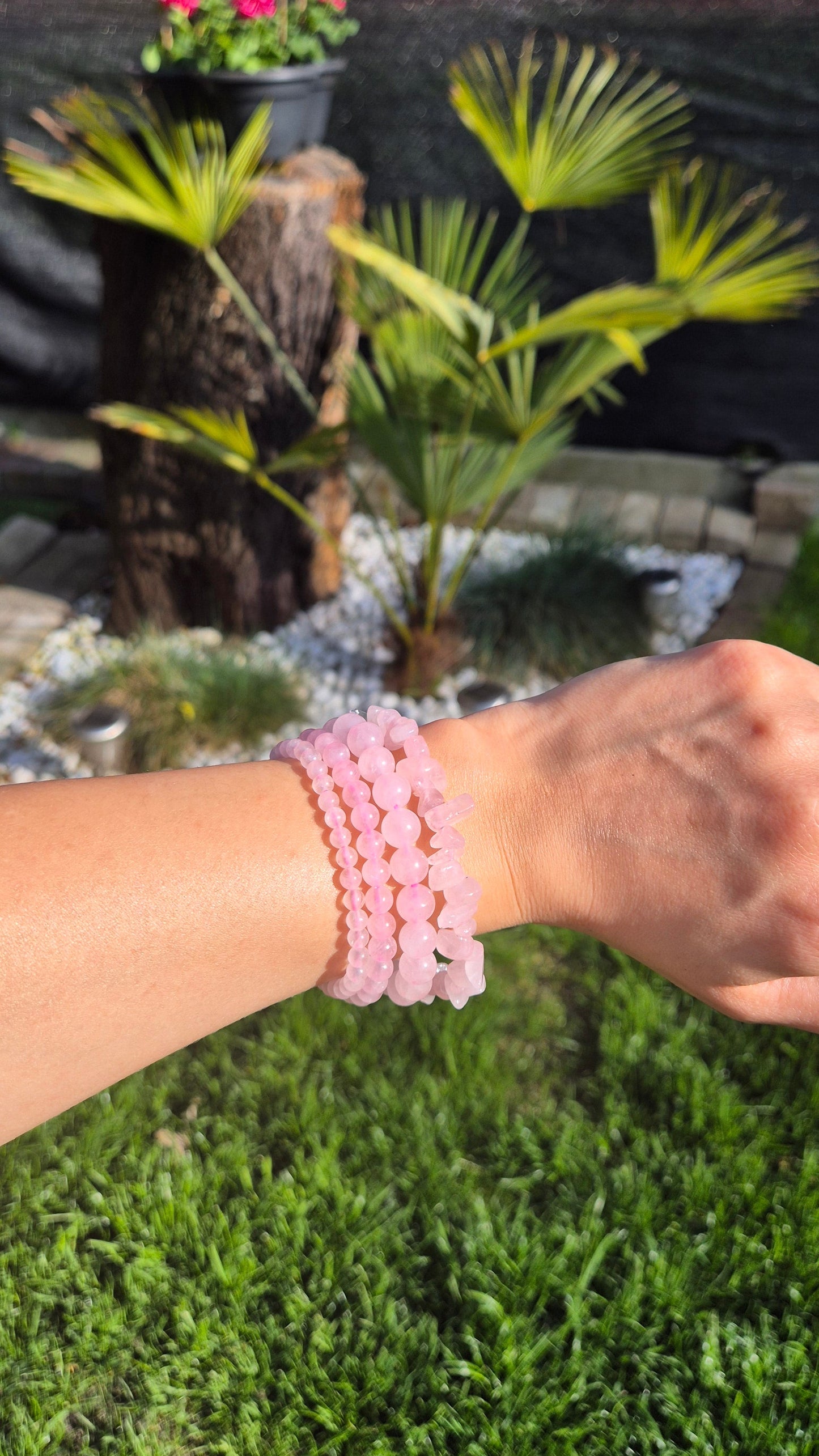 Rozenkwarts Armband - Verschillende Maten