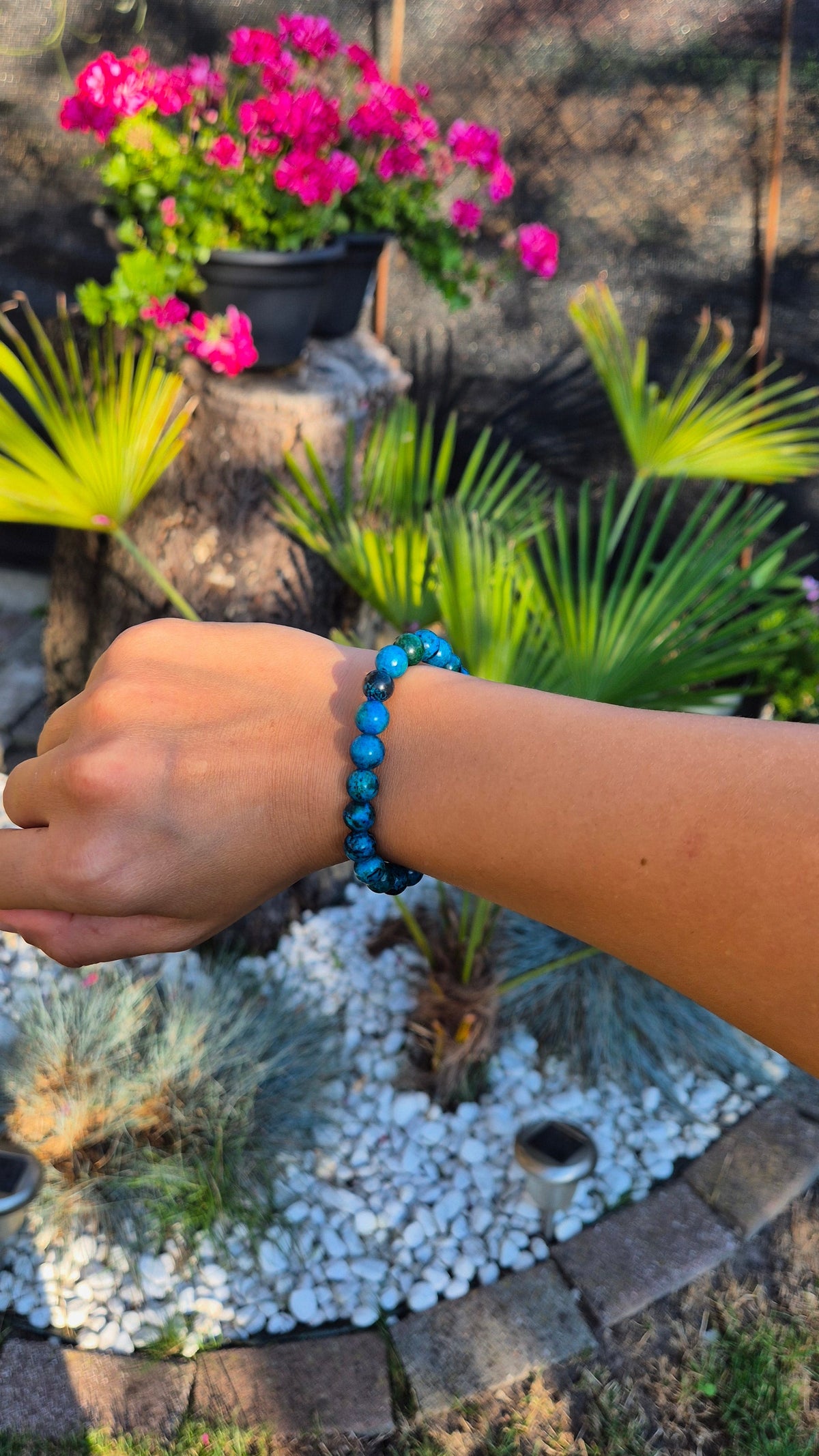 Chrysocolla Armband 8mm – Communicatie & Wijsheid