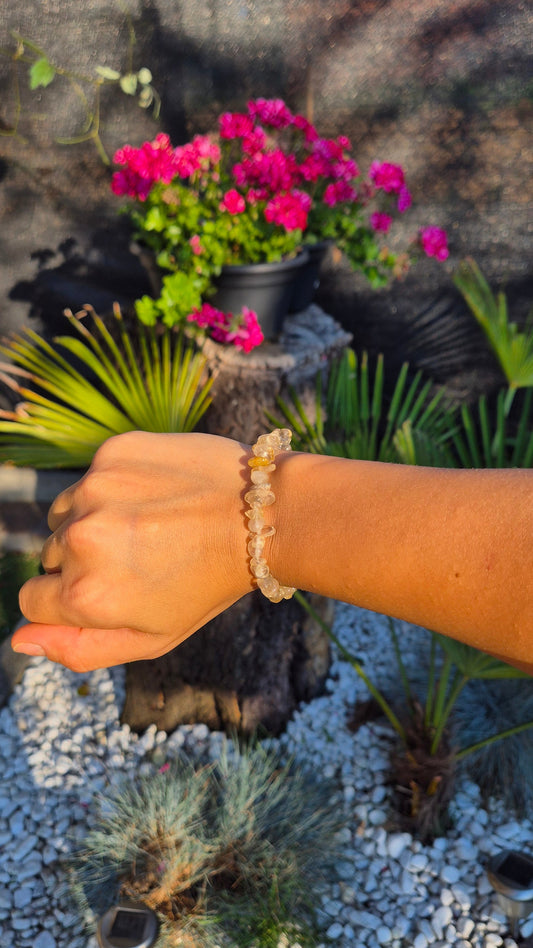 Bracelet en quartz rutile brut