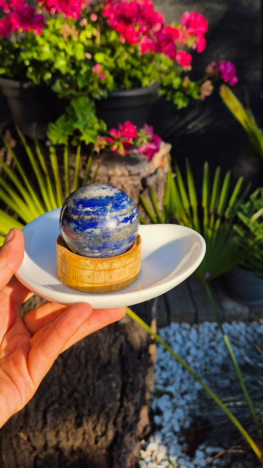 Afghaanse Lapis Lazuli Bol met Standaard – 50mm